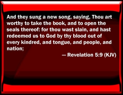 revelations 5 9 kjv